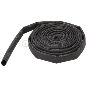 Black cable heat shrink sleeve 12.7mm - 6.4mm x 1m