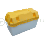 Plastic battery box with lid 445 x 240 x 270mm high