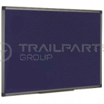 Aluminium frame blue felt pin board 900 x 1200mm