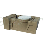 Welfare toilet flat base unit seat & flushing system-990mm W