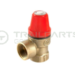 Pressure release valve brass adjustable 1 to 3 bar F/F 1/2"