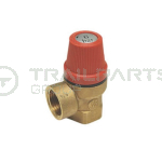 Pressure release valve brass adjustable 1 to 6 bar F/F 1/2"