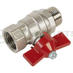 Ball valve male/female 1/2" BSP c/w butterfly handle