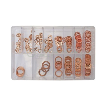 Assorted copper sealing washer (metric) 250 pcs / 14 sizes