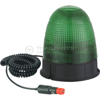 12/24V Magnetic / 3 bolt LED beacon c/w green lens