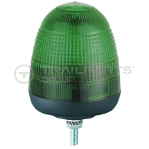 12/24V Single bolt LED beacon c/w green lens