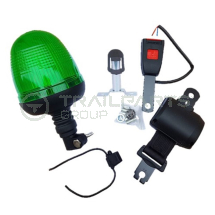 Seatbelt warning kit LED flexi spigot beacon & 2 bolt spigot