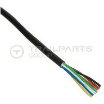 Cable 7 core black 12N 5A (1 x 1mm earth and 6 x 0.65mm)
