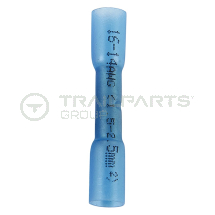Heat shrink butt connectors blue 6.3mm (x 100)