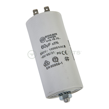 Capacitor 60uF 250V with spade terminals