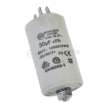 Capacitor 30uF 250V with spade terminals