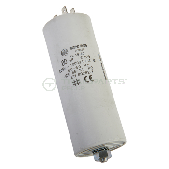 Capacitor 80uF 250V with spade terminals