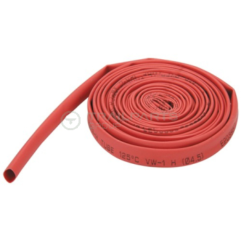 Red battery cable heat shrink sleeve 25.4 - 12.7mm - 5m roll