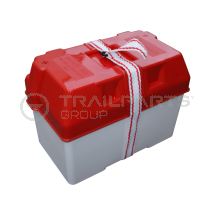 Plastic battery box with lid 330 x 175 x 225mm high