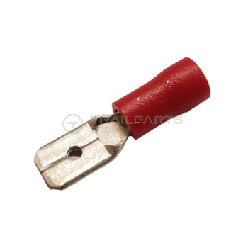 Spade connectors red male 6.3mm (x 100)