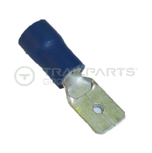 Spade connectors blue male 6.3mm (x 100)