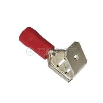 Red push-on piggy-back 6.3mm connectors (x 100)