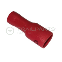Red fully insulated push-on connectors 4.8mm (x 100)