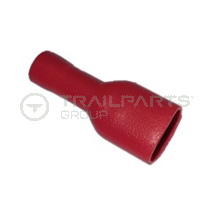 Red fully insulated push-on connectors 6.3mm (x 100)