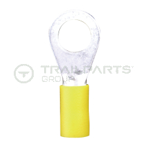 Yellow ring crimp connector 8.4mm (x 100)