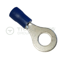 Blue ring crimp connector 6.4mm (x 100)