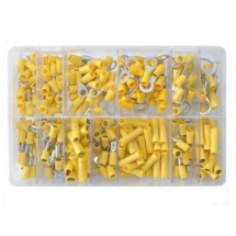 Yellow crimp terminals assortm box 260 (4.3mm & 13.0mm)