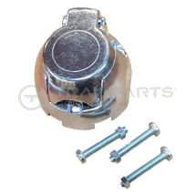 Metal socket 12N 7 pin c/w fixing screws