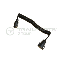 Coiled extension lead 2.5m 7 pin (plug/socket)