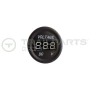 Illuminated circular voltmeter 28mm 12/24V