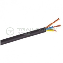 Cable 3 core black 15A x 1.5mm rubber flex