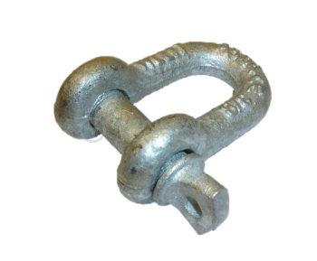 D-shackle galvanised 0.5t BS3032 tested 12.5mm pin