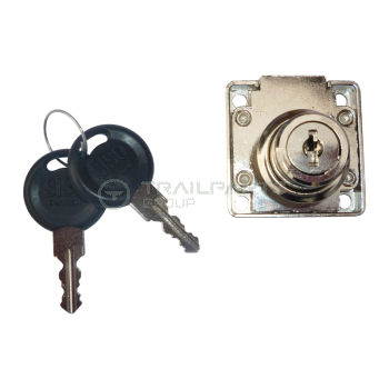 Hatch lock for Securicabin c/w 2 keys D20 rosette - 19 x 22mm