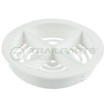 Circular floor vent white 70mm (x10)