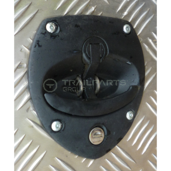 Shield shaped T handle cabinet latch 130 x 120mm adjustable