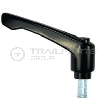 Die cast threaded clamping handle 78mm long M10 x 20mm