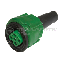 Radex lamp plug c/w five pins green