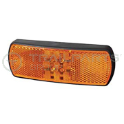 Side marker lamp 12/24V LED amber with reflex reflector