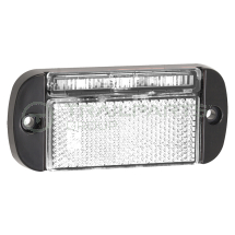 Low profile front marker lamp 12/24V LED and reflector