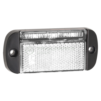 Low profile front marker lamp 12/24V LED and reflector