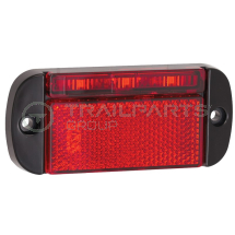 Low profile rear marker lamp 12/24V LED and reflector
