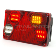 Rear lamp 10-30V LED 232x142mm 6-function right hard wired