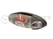 WAS side marker lamp red/white LED ellipse shaped 130 x 40mm