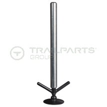 Telescopic propstand 48x610mm smooth shaft c/w swivel foot