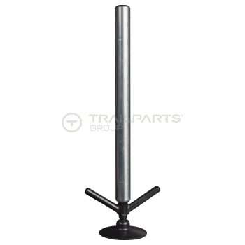 Telescopic propstand 48x610mm smooth shaft c/w swivel foot