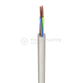 Three core white flex cable 2.5mm x 50m 3183Y
