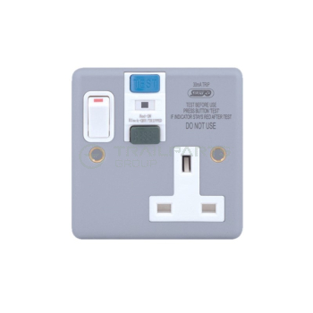 Socket single 240V/13A with RCD protection