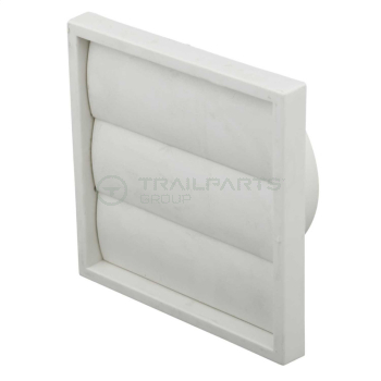 Wall outlet gravity flap white 100mm