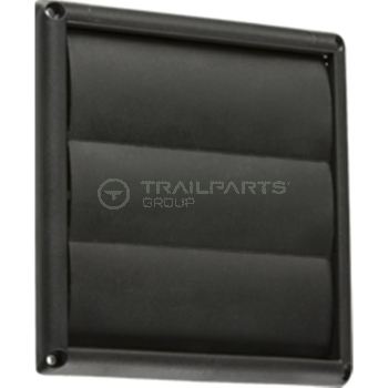 Wall outlet gravity flap black 100mm