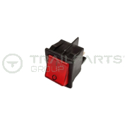Illuminated red ON/OFF switch large for plinth heater