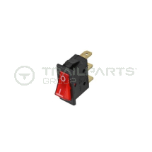 Illuminated red ON/OFF switch small for plinth heater